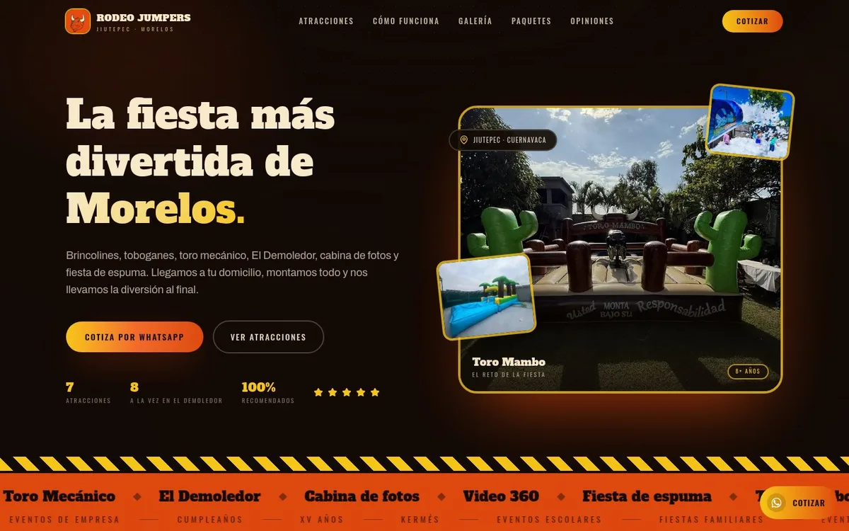 Sitio web de Rodeo Jumpers
