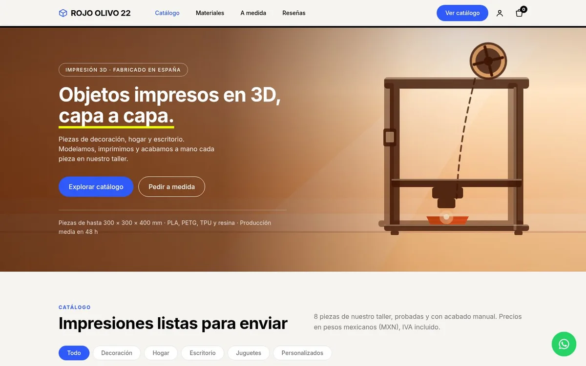 Sitio web de Rojo Olivo 22