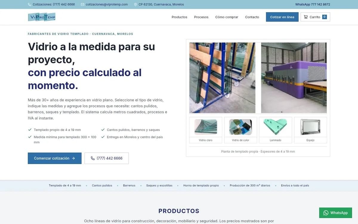 Sitio web de ViProTemp